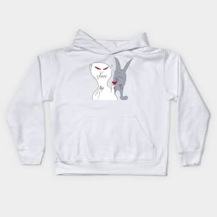 Vampire and bunny Kids Hoodie